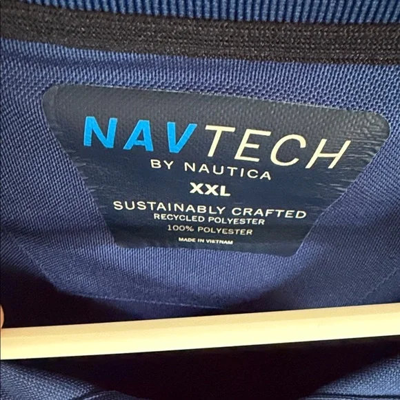 Nautica Classic Blue Navtech Polo Shirt - Picture 2 of 3